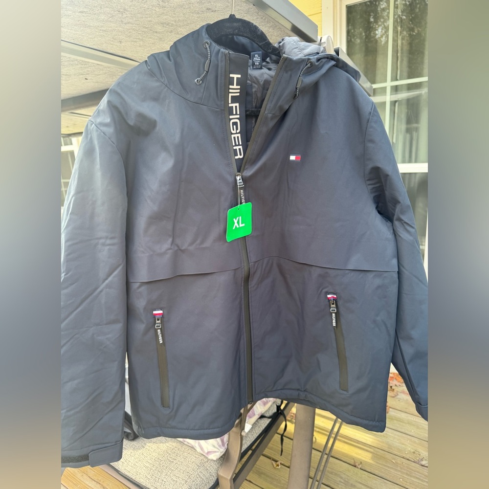 Tommy Hilfiger Men's Navy Raincoat